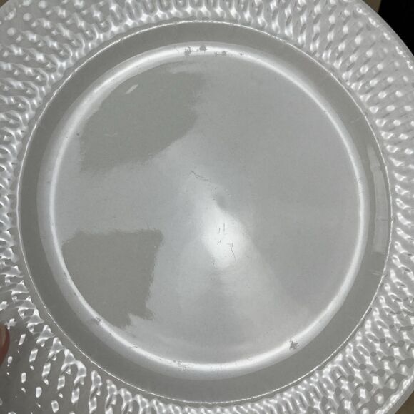 2 Oneida White Westerly Basket Weave‎ Dinner Plate 10 3/4” Stoneware Replacement - Picture 4 of 8